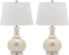 Safavieh Shelley 25-Inch H Gourd Table Lamp White Mirror 