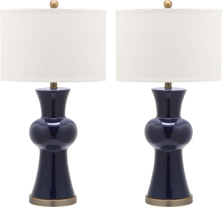 Safavieh Lola 30-Inch H Column Lamp Navy 