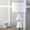Safavieh Lola 30-Inch H Column Lamp White Mirror 