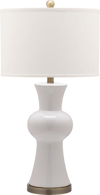 Safavieh Lola 30-Inch H Column Lamp White Mirror 