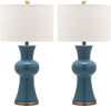 Safavieh Lola 30-Inch H Column Lamp Blue Mirror 