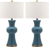 Safavieh Lola 30-Inch H Column Lamp Blue Mirror 