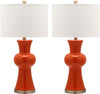Safavieh Lola 30-Inch H Column Lamp Orange Mirror 