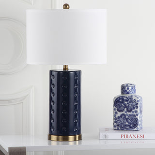 Safavieh Roxanne 26-Inch H Table Lamp Navy Mirror 