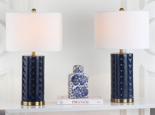 Safavieh Roxanne 26-Inch H Table Lamp Navy Mirror 