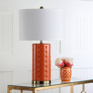 Safavieh Roxanne 26-Inch H Table Lamp Orange Mirror 