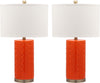 Safavieh Roxanne 26-Inch H Table Lamp Orange Mirror 