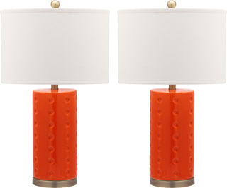 Safavieh Roxanne 26-Inch H Table Lamp Orange Mirror 