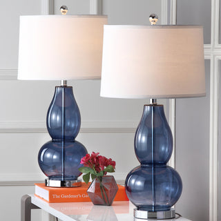 Safavieh Mercurio 285-Inch H Double Gourd Lamp Blue 