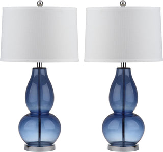 Safavieh Mercurio 285-Inch H Double Gourd Lamp Blue 