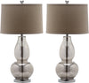 Safavieh Mercurio 285-Inch H Double Gourd Lamp Ivory/Silver Mirror 