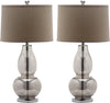 Safavieh Mercurio 285-Inch H Double Gourd Lamp Ivory/Silver Mirror 