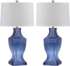 Safavieh Glass 29-Inch H Bottom Lamp Blue Mirror 