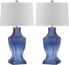 Safavieh Glass 29-Inch H Bottom Lamp Blue Mirror 