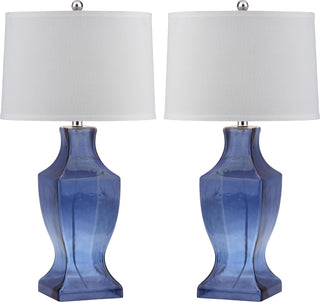 Safavieh Glass 29-Inch H Bottom Lamp Blue Mirror 