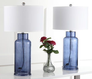 Safavieh Bottle 29-Inch H Glass Table Lamp Blue 