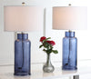 Safavieh Bottle 29-Inch H Glass Table Lamp Blue 