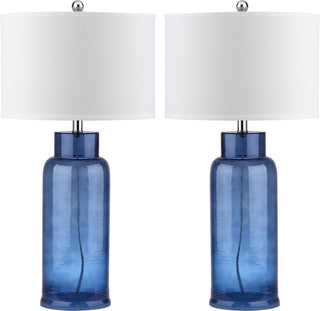 Safavieh Bottle 29-Inch H Glass Table Lamp Blue 