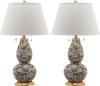 Safavieh Color Swirls 28-Inch H Glass Table Lamp Gery/White Mirror 