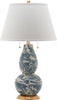 Safavieh Color Swirls 28-Inch H Glass Table Lamp Light Blue/White Mirror 