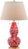Safavieh Color Swirls 28-Inch H Glass Table Lamp Red/White Mirror main image