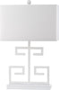 Safavieh Greek Key 25-Inch H Table Lamp White Mirror 