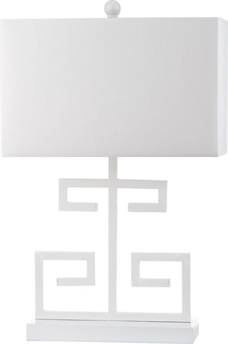 Safavieh Greek Key 25-Inch H Table Lamp White Mirror 