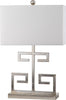 Safavieh Greek Key 25-Inch H Table Lamp Antique Silver Mirror 