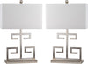 Safavieh Greek Key 25-Inch H Table Lamp Antique Silver Mirror 