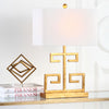 Safavieh Greek Key 25-Inch H Table Lamp Gold Mirror 