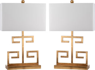 Safavieh Greek Key 25-Inch H Table Lamp Gold Mirror 