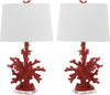 Safavieh Coral Branch 285-Inch H Table Lamp Red 