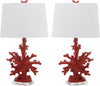 Safavieh Coral Branch 285-Inch H Table Lamp Red 
