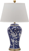 Safavieh Spring 29-Inch H Blossom Table Lamp Navy/White Mirror 