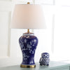 Safavieh Spring 29-Inch H Blossom Table Lamp Navy/White Mirror 