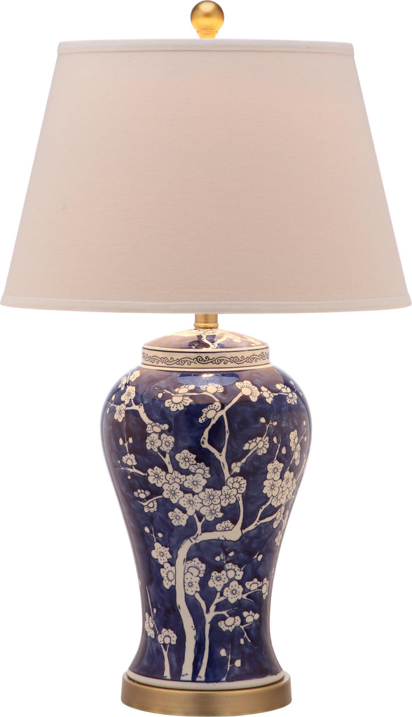 Safavieh Spring 29-Inch H Blossom Table Lamp Navy/White Mirror main image