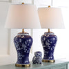 Safavieh Spring 29-Inch H Blossom Table Lamp Navy/White Mirror 