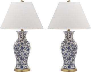 Safavieh Beijing 29-Inch H Floral Urn Lamp Blue/White 