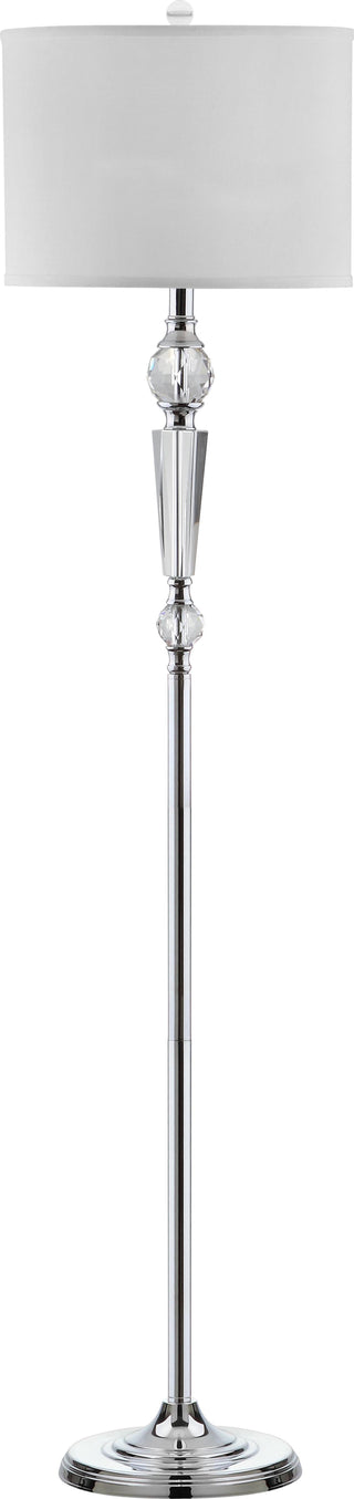 Safavieh Savannah 60-Inch H Floor Lamp Clear/Chrome Mirror 