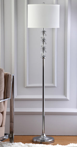 Safavieh Riga 60-Inch H Floor Lamp Clear/Chrome Mirror 