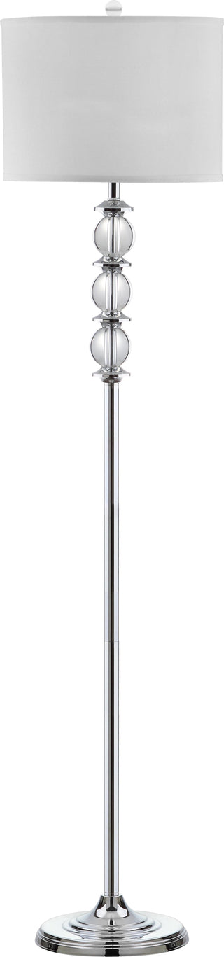 Safavieh Riga 60-Inch H Floor Lamp Clear/Chrome Mirror 