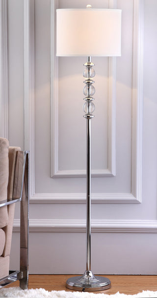 Safavieh Riga 60-Inch H Floor Lamp Clear/Chrome  Feature