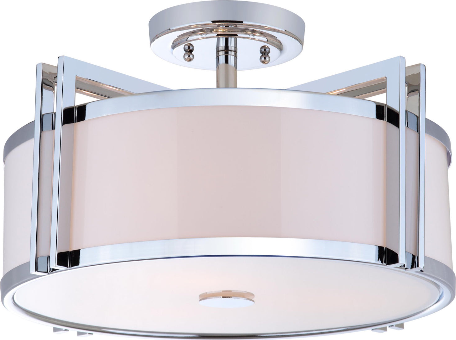 Safavieh Orb 3 Light Chrome 17-Inch Dia Semi Flush Lamp main image
