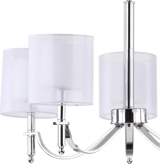 Safavieh Mika 5 Light Chrome 264 Inch Dia Adjustable Chandelier Lamp Mirror 