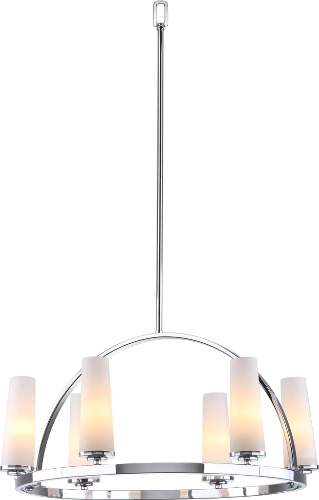 Safavieh Lunar 6 Light Chrome 24 Inch Dia Adjustable Pendant Lamp Mirror main image