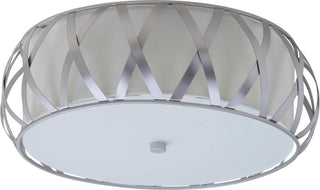 Safavieh Charing 2 Light Chrome 154-Inch Dia Cross Flush Mount Lamp 