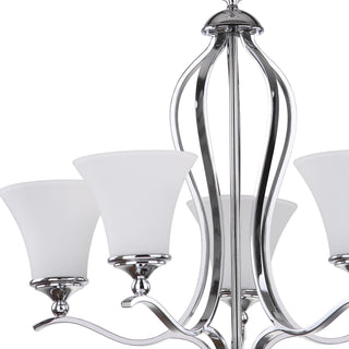 Safavieh Celeste 5 Light Chrome 2525 Inch Dia Chandelier Lamp Mirror 