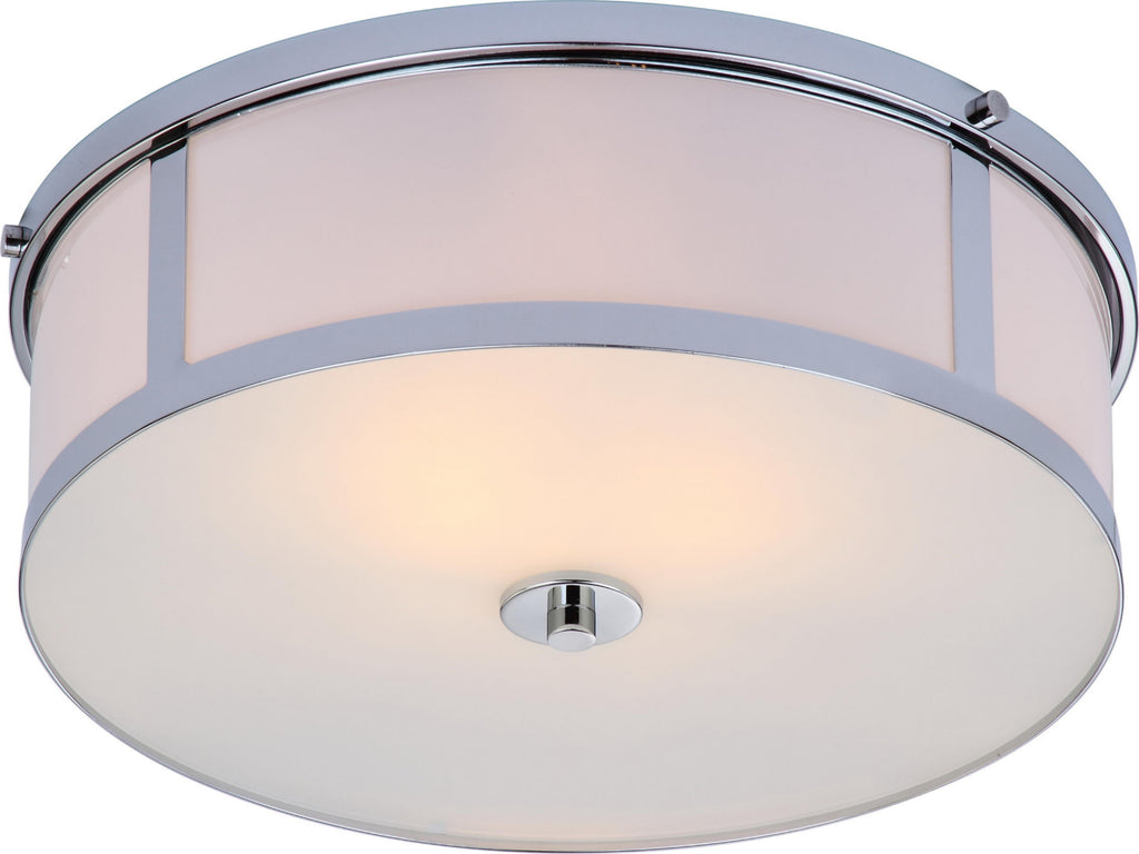 Safavieh Avery 2 Light Antique Gold 17-Inch Dia Drum Flush Mount Chrome Lamp Mirror main image