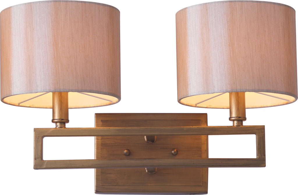 Safavieh Catena 925-Inch H Antique Gold Double Light Sconce Lamp main image