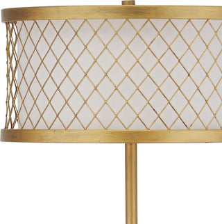 Safavieh Evie 5825-Inch H Mesh Floor Lamp Antique Gold Mirror 